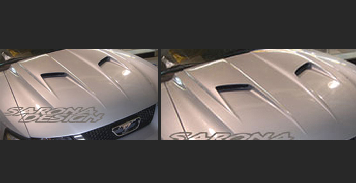 Custom Ford Mustang Hood  Coupe (1999 - 2004) - $675.00 (Manufacturer Sarona, Part #FD-008-HD)
